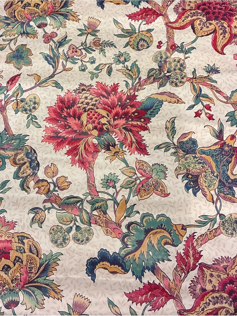 2000's Gramercy Grandmillennial Jacobean Floral Wallpaper 27 In 9 Yds 60 Sq Ft